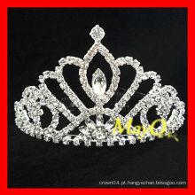 Beleza diamante claro tiara de casamento, coroa de aniversário para adultos, headpiece casamento de cristal por atacado